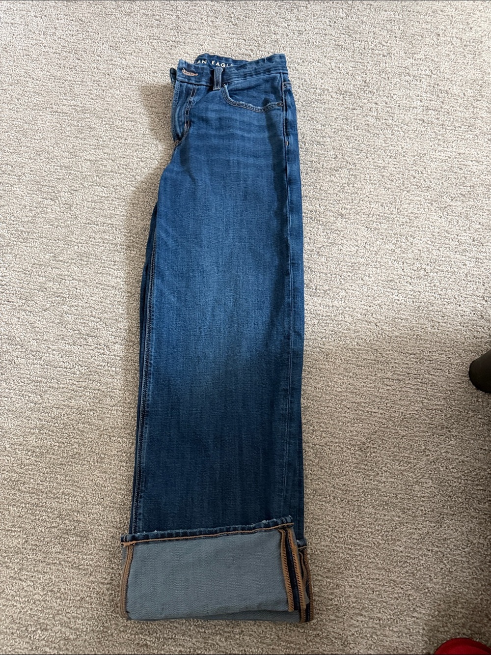 American Eagle Outfitters Dark Blue Curvy Stove Pipe Jeans
